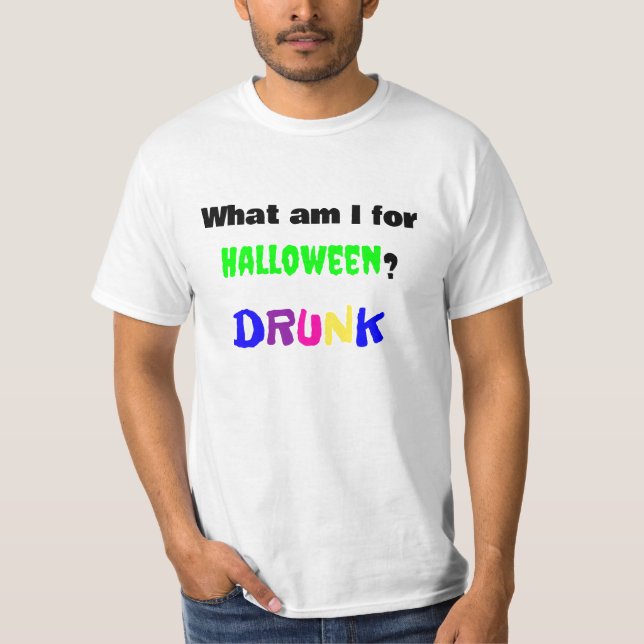 NEON Drunk Halloween Shirt FUNNY T (Framsida)