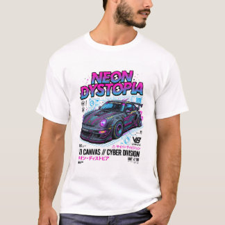 Neon Dystopi Cyberpunk Superbil Streetwear T Shirt
