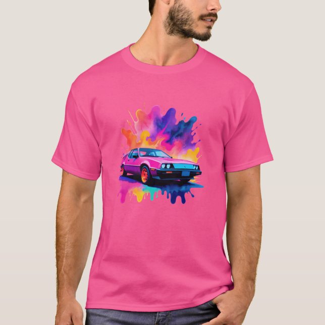 Neon Echoes Bil T Shirt (Framsida)
