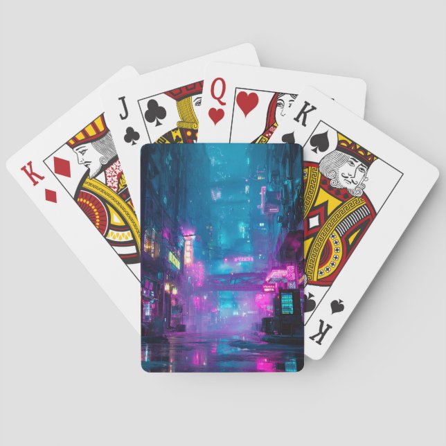 Neon Efter Midnatt Casinokort (Baksidan)