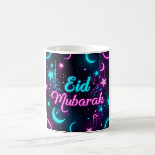 Neon Eid Mubarak Firande Kaffemugg (Center)
