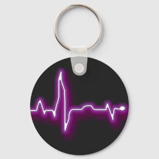 Neon EKG Keychain Nyckelring