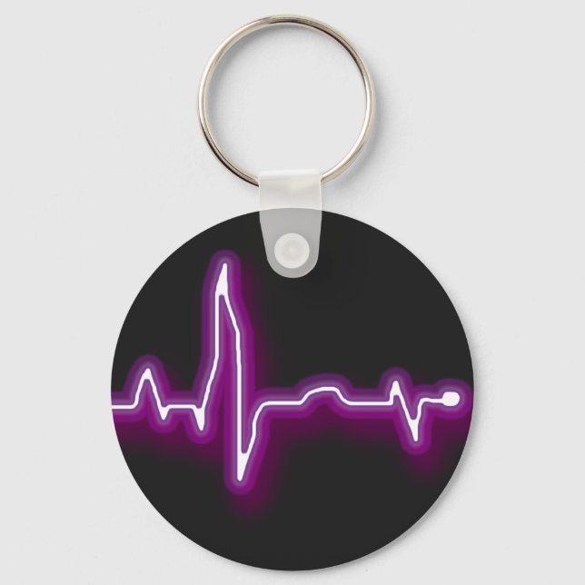Neon EKG Keychain Nyckelring (Framsida)