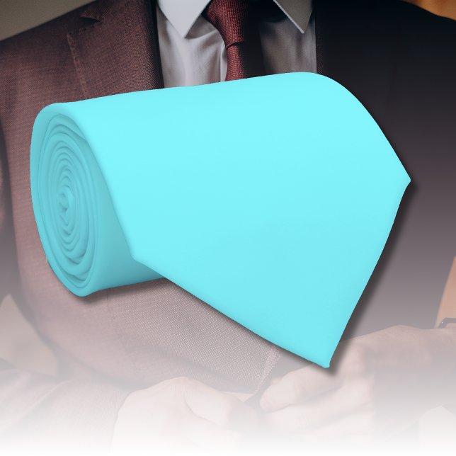 Neon Electric Blue Solid Färg | Klassisk Slips (Skapare uppladdad)