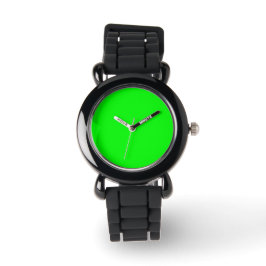 Neon Electric Grönt Solid Färg | Klassisk Armbandsur