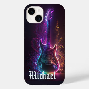 Neon Electric Guitar Music Personlig Namn