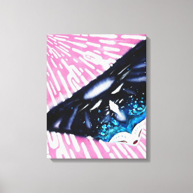 " Neon Electro Tron Gaia Girl " Canvastryck (Framsida)