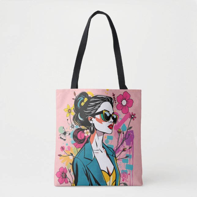 Neon Elegance Art Dual Tote Collection ✨💫 Tygkasse (Framsida)