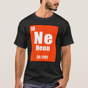 Neon Element Av Kemins Periodiska System För S T Shirt