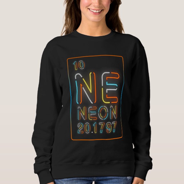 Neon Element Chemistry Periodic Table Trending  Qu T Shirt (Framsida)
