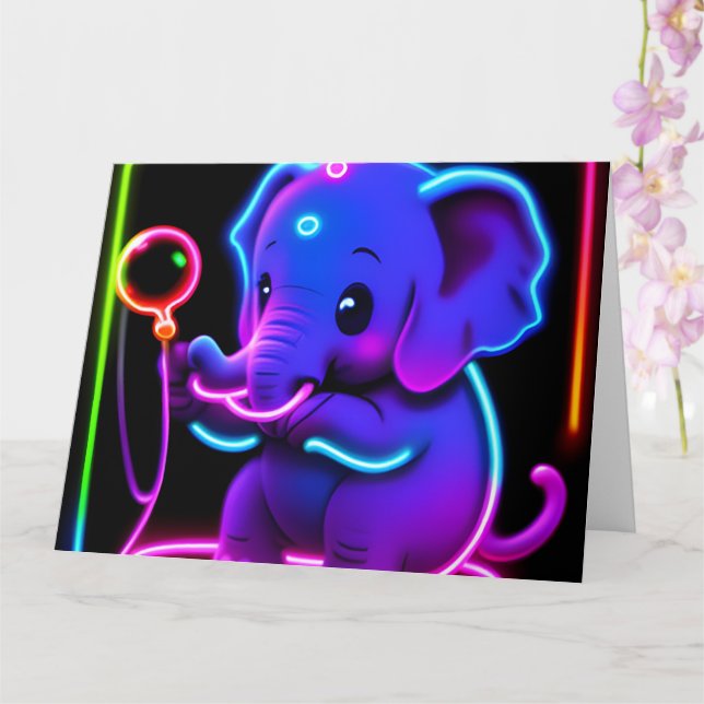 neon Elephant Kort (Orkide)