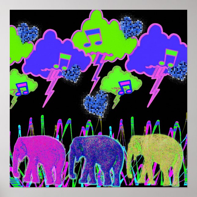 Neon Elephants Poster (Framsidan)