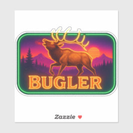 Neon Elk Sticker Klistermärken