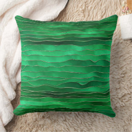 Neon Emerald Grönt gradient AI art. Kudde