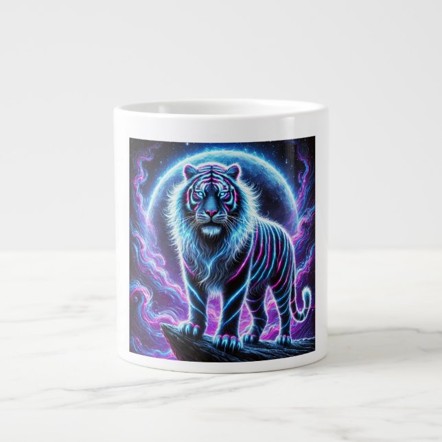 Neon Energy Tiger Jumbo Specialty Mugg Design. Jumbo Mugg (Framsidan)