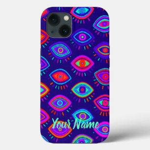 Neon Evil Öga   Indie Gothic Occult Aesthetic Rosa