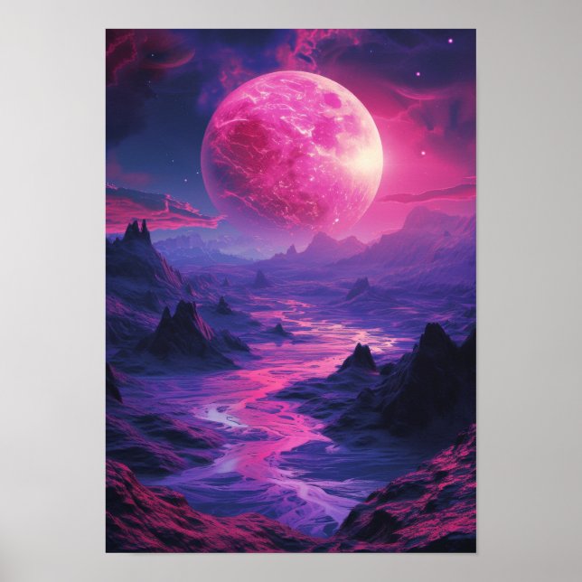 Neon Exoplanet liggande Poster (Framsidan)