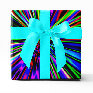 Neon Explosion Color Fractal Art Presentpapper