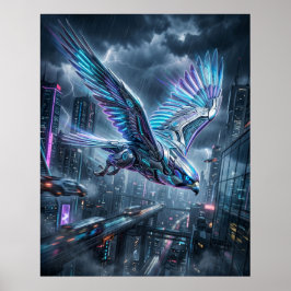 Neon Falk Skyway Storm Poster