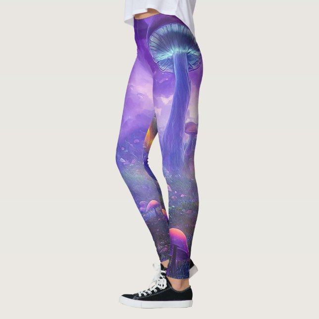 Neon Fantasy Mushrum Leggings (Vänster)
