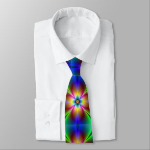 Neon Färg Abstract Design Manar Necktie Slips