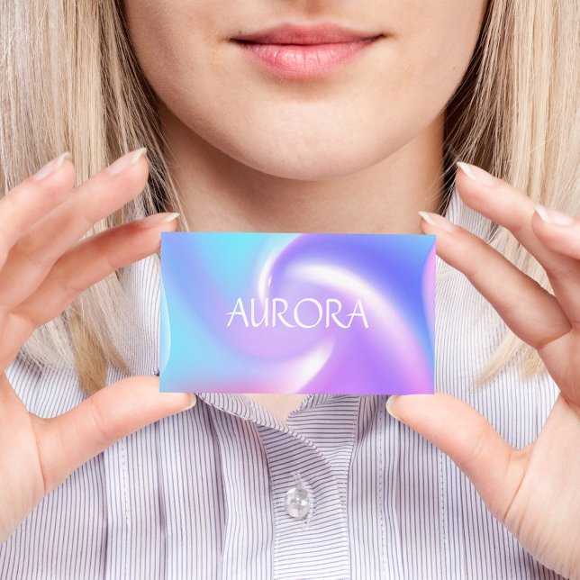 Neon Färg Abstrakt Holografisk enkel Elegant Visitkort (Skapare uppladdad)