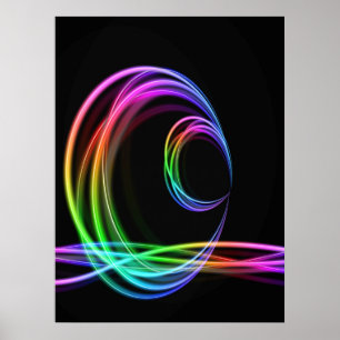 Neon Färg Glow Stick Poster