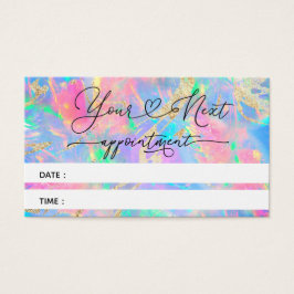 neon färg opal avtalad tid visitkort