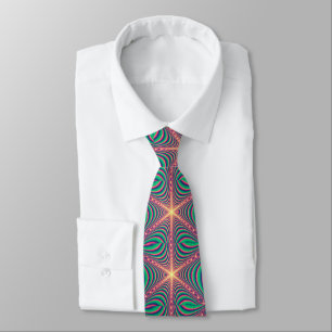 Neon Färg Rosa Grönt Design 2 Manar Necktie Slips