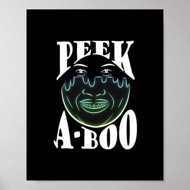Neon Färgad Artwork - Peekabo Poster (Framsidan)