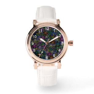 Neon Färgad Orchids Armbandsur