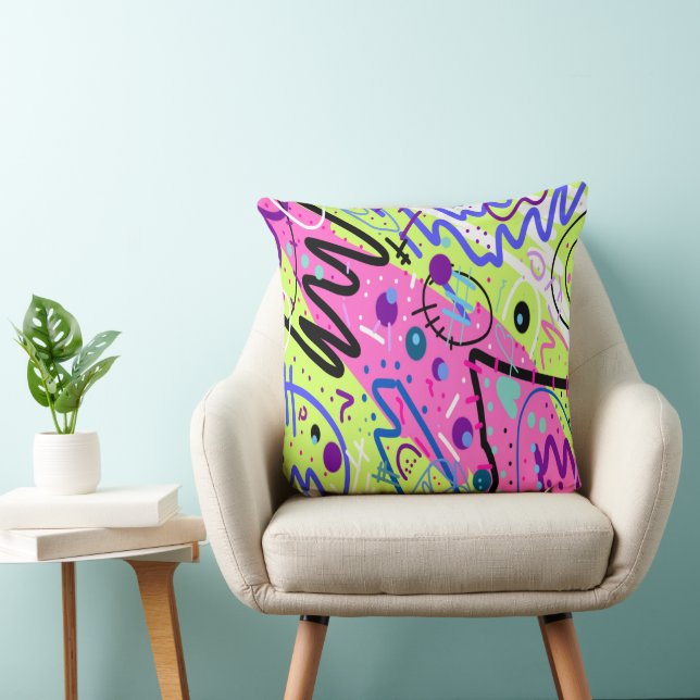 Neon Feelings Abstrakt Art Kudde (Stol)