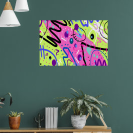 Neon Feelings Abstrakt Art Poster