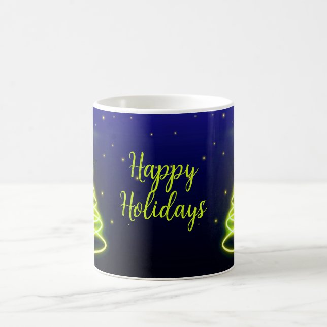 Neon Festive Trees Mug Kaffemugg (Center)