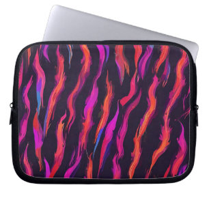 Neon Fire Flame Laptop Fodral