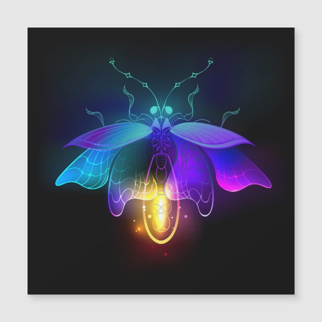 Neon Firefly på svart (Framsida)