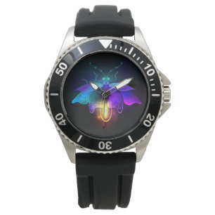 Neon Firefly på svart Armbandsur