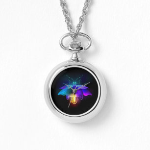 Neon Firefly på svart Armbandsur