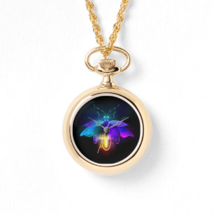 Neon Firefly på svart Armbandsur