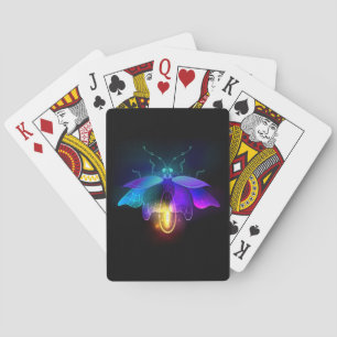 Neon Firefly på svart Casinokort