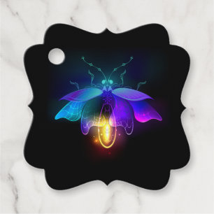 Neon Firefly på svart Gåvor Etiketter