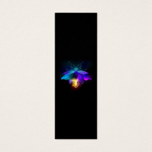 Neon Firefly på svart Litet Visitkort