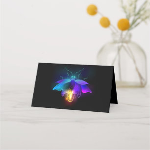Neon Firefly på svart Lojalitetskort