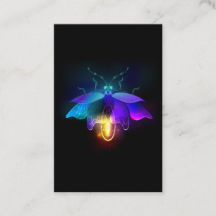 Neon Firefly på svart Lojalitetskort