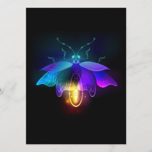 Neon Firefly på svart Meny