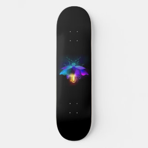Neon Firefly på svart Mini Skateboard Bräda 18,5 Cm