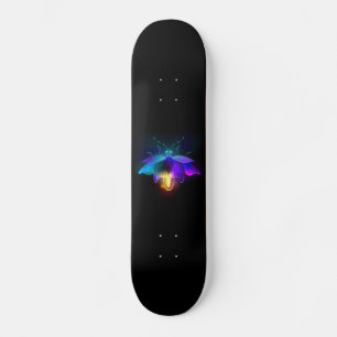 Neon Firefly på svart Mini Skateboard Bräda 18,5 Cm