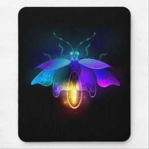 Neon Firefly på svart Musmatta