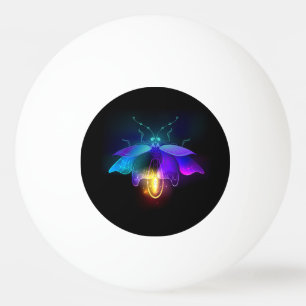 Neon Firefly på svart Pingisboll