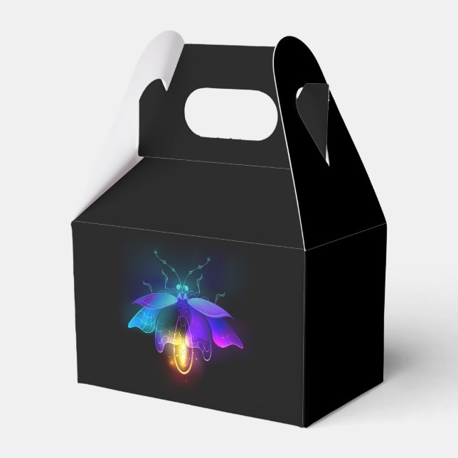 Neon Firefly på svart Presentaskar (Framsidan Sidan)